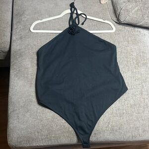 Wild Fable Black Halter Bodysuit